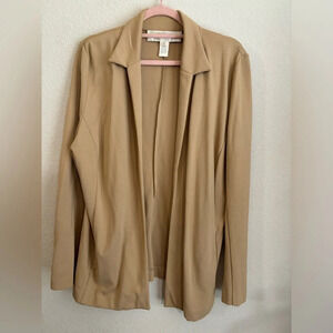 Vintage Badgely Mischka American Glamour Camel Blazer Style Cardigan